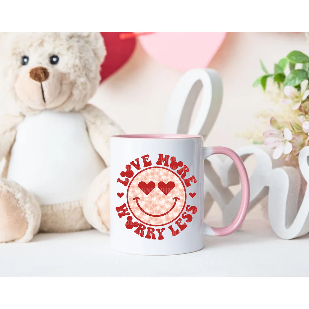 Love More Worry Less Svg, Funny Valentine's Day, Valentine's Day, Mouse Valentine Svg, Mouse And Lover, Valentines Smile Face shirt SVG File - 2.jpg