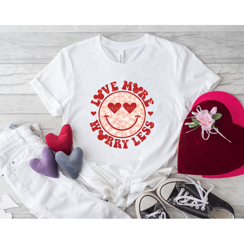 Love More Worry Less Svg, Funny Valentine's Day, Valentine's Day, Mouse Valentine Svg, Mouse And Lover, Valentines Smile Face shirt SVG File - 3.jpg