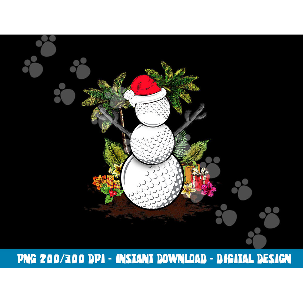 Golf Christmas in July Summer Snowman Golfer Party Hawaii png, sublimation copy.jpg
