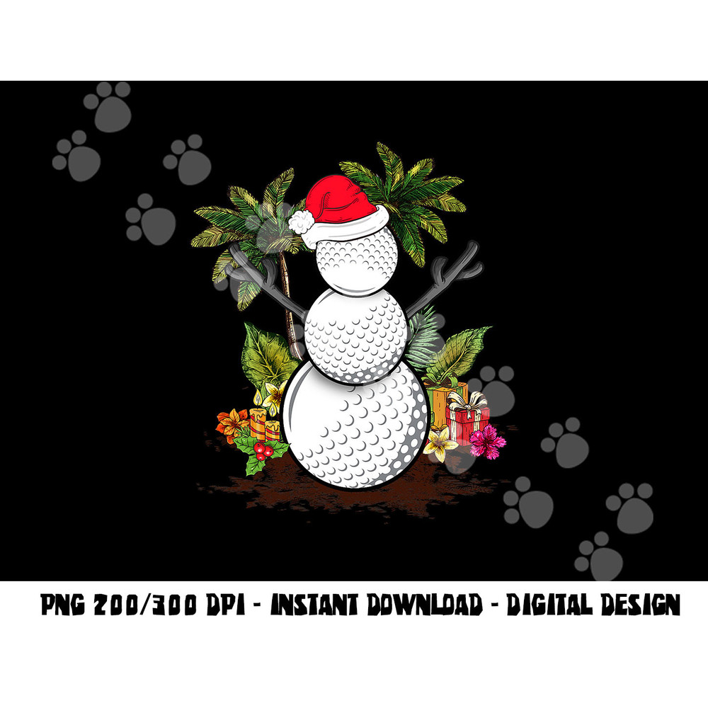 Golf Christmas in July Summer Snowman Golfer Party Hawaii png, sublimation copy.jpg