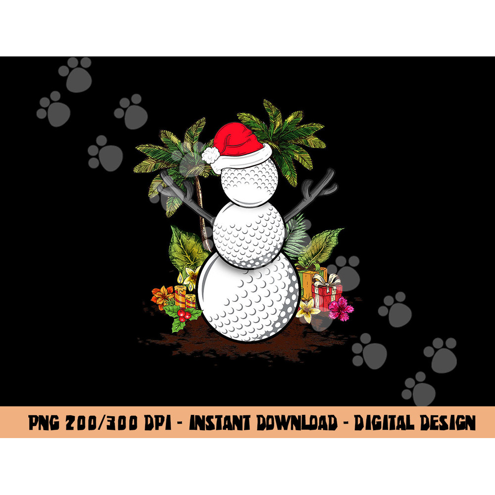 Golf Christmas in July Summer Snowman Golfer Party Hawaii png, sublimation copy.jpg
