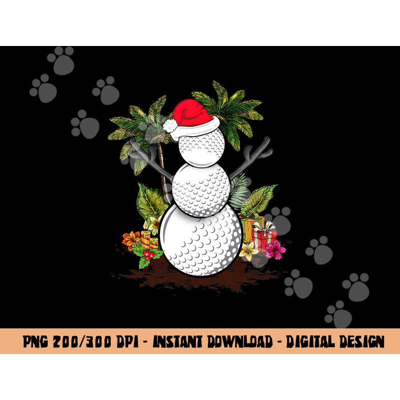 Golf Christmas in July Summer Snowman Golfer Party Hawaii png, sublimation copy.jpg