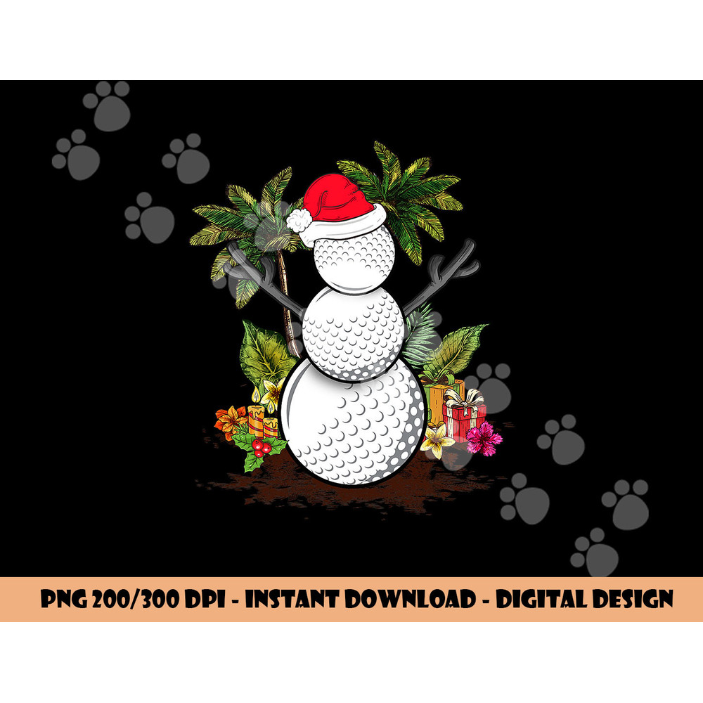 Golf Christmas in July Summer Snowman Golfer Party Hawaii png, sublimation copy.jpg