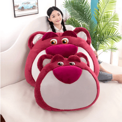 disney anime toy story 4 strawberry bear pillow bear backrest plush toy doll pillow doll cushion with strawberry flavor