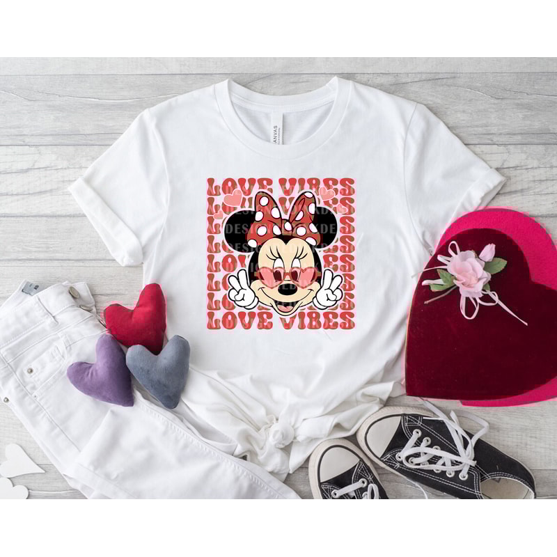 Love Vibes Svg, Love Mouse Girl Svg, Funny Valentine's Day, Mouse Heart Svg, Valentine's Day, Retro Valentines Svg, Holiday Season SVG File - 4.jpg