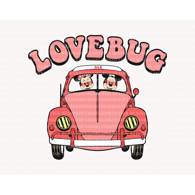 Lovebug Svg, Mouse Love Svg, Mouse Valentines Svg, Family Trip, Honeymoon Vacation, Retro Valentines Svg, Valentines Couple shirt SVG File - 1.jpg