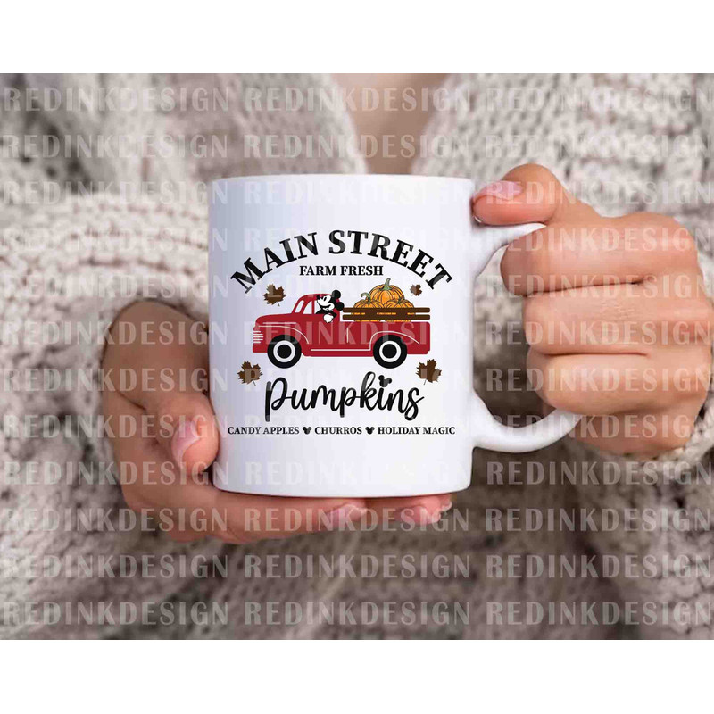 Main Street Farm Fresh Pumpkins SVG, Pumpkin Truck Svg, Happy Halloween Svg, Autumn SVG For Shirt, Cut File Cricut, Fall Silhouette - 2.jpg