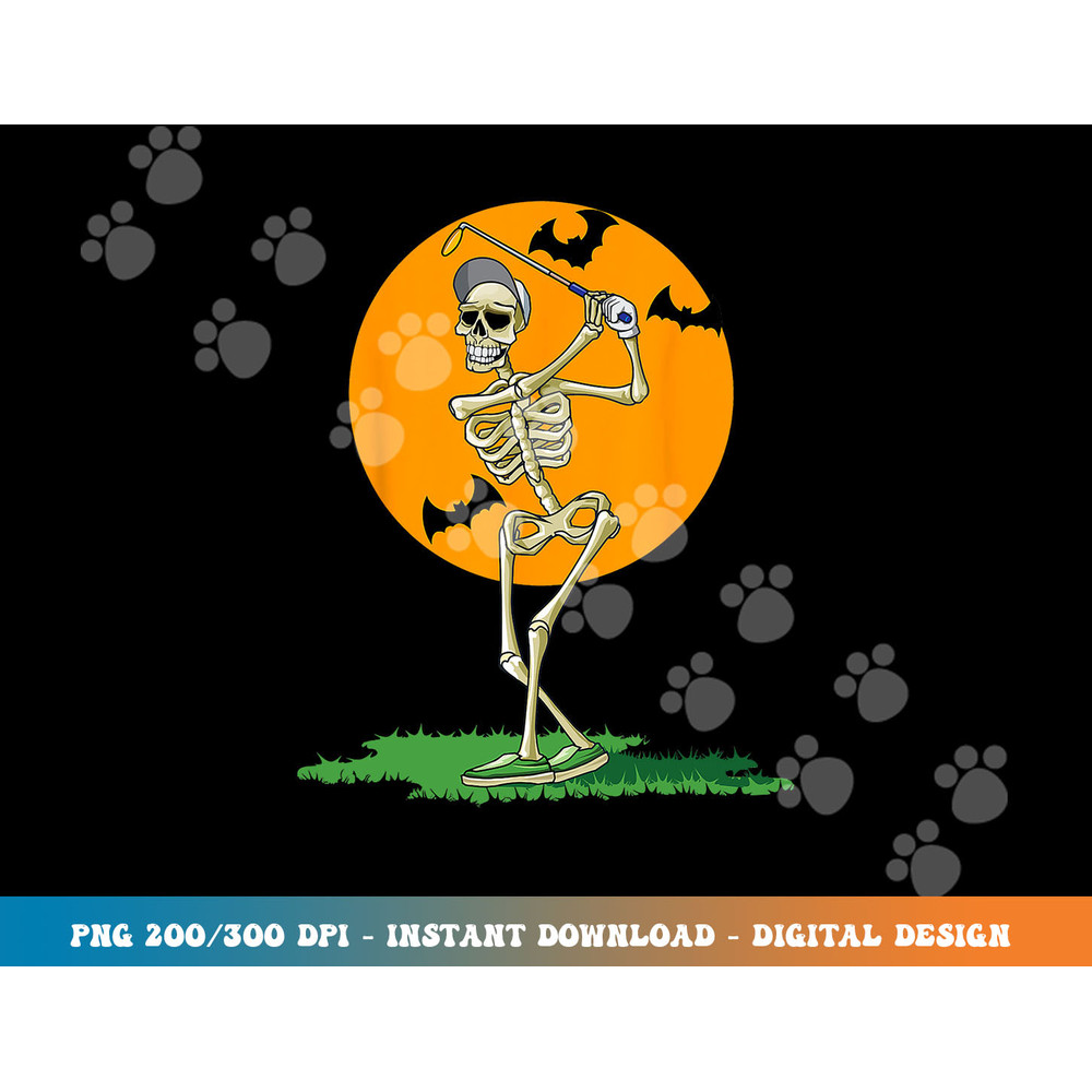 Golfing Skeleton Halloween Men Golf Halloween Golfer png,sublimation copy.jpg