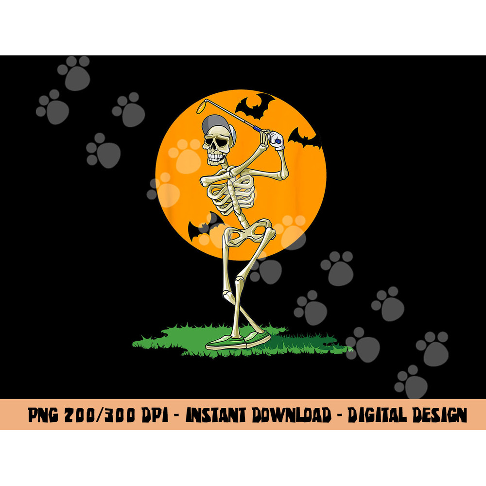 Golfing Skeleton Halloween Men Golf Halloween Golfer png,sublimation copy.jpg