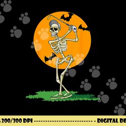 golfing skeleton halloween men golf halloween golfer png,sublimation copy