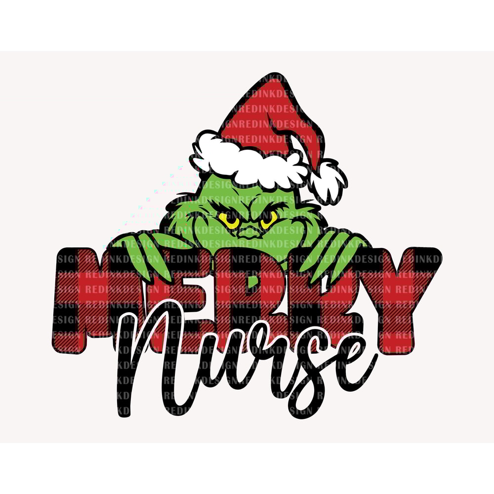 Merry Nurse Svg, Santa Hat Svg, Christmas Buffalo Svg, Xmas Svg, Funny Christmas Svg, Winter Svg, Christmas Shirt, Holiday Season Svg - 1.jpg