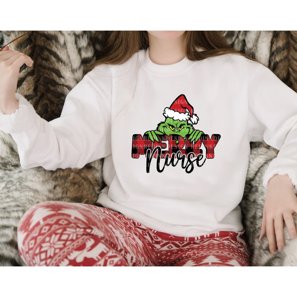 Merry Nurse Svg, Santa Hat Svg, Christmas Buffalo Svg, Xmas Svg, Funny Christmas Svg, Winter Svg, Christmas Shirt, Holiday Season Svg - 3.jpg