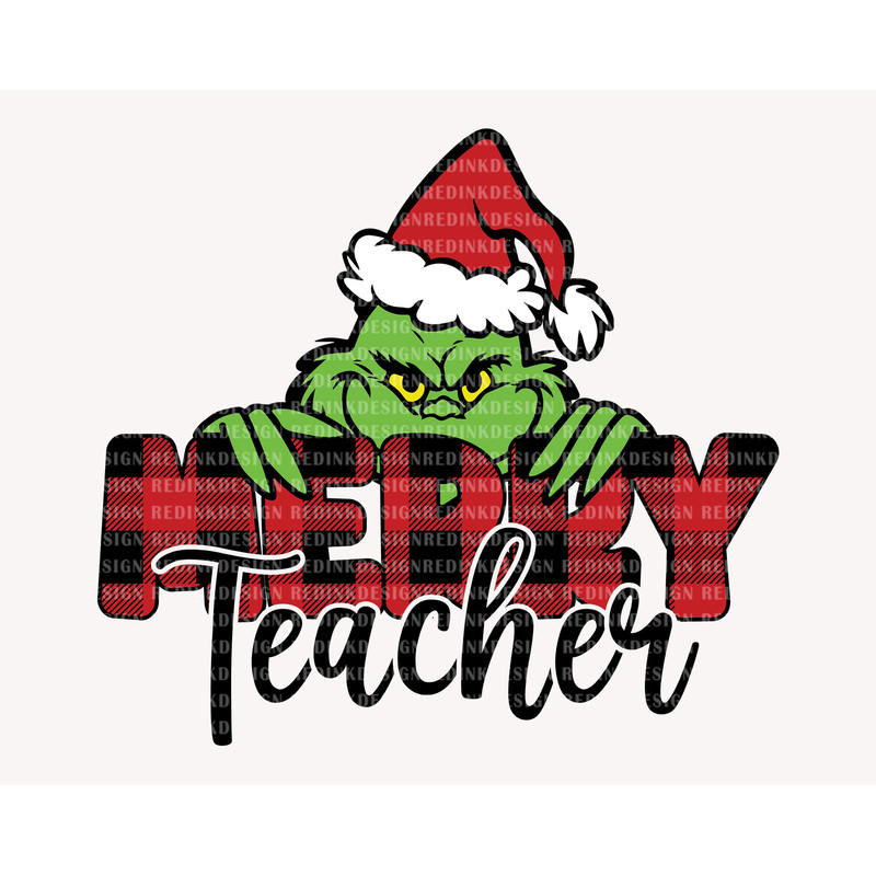 Merry Teacher Svg, Santa Hat Svg, Christmas Buffalo Svg, Xmas Svg, Funny Christmas Svg, Winter Svg, Christmas Shirt, Holiday Season Svg - 1.jpg