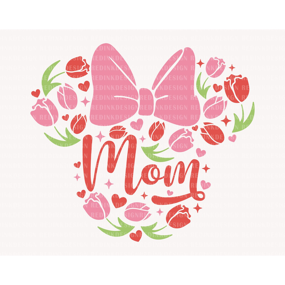 Mom Floral Svg, Mom Floral Doodle Svg, Family Vacation Svg, Mouse Head Svg, Mother's Day Svg, Vacay Mode Svg, Mom Shirt, Digital Download - 1.jpg