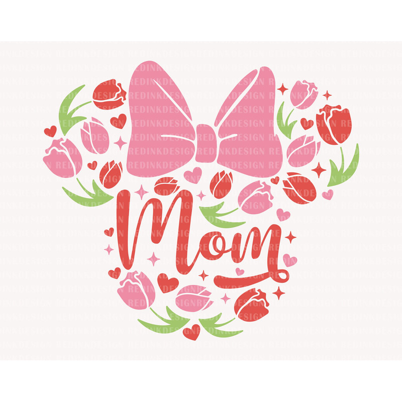 Mom Floral Svg, Mom Floral Doodle Svg, Family Vacation Svg, Mouse Head Svg, Mother's Day Svg, Vacay Mode Svg, Mom Shirt, Digital Download - 1.jpg