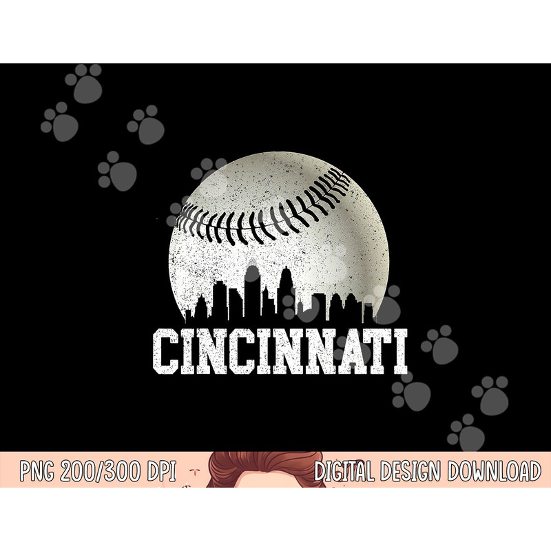 Cincinnati Vintage Baseball Distressed Gameday Retro png, sublimation copy.jpg