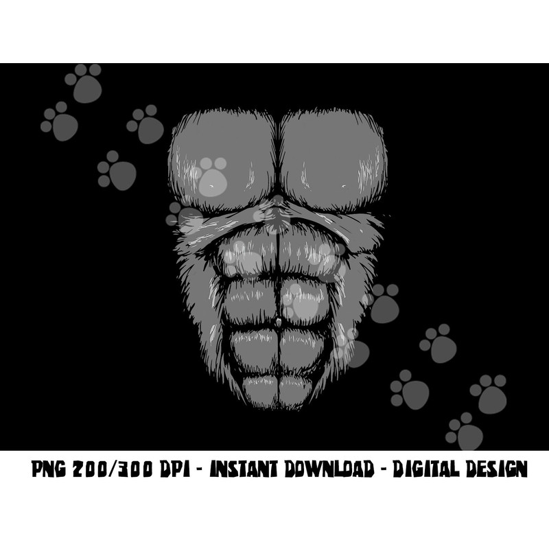 Gorilla Chest Muscles Abs Costume Halloween Easy Gift png,sublimation copy.jpg