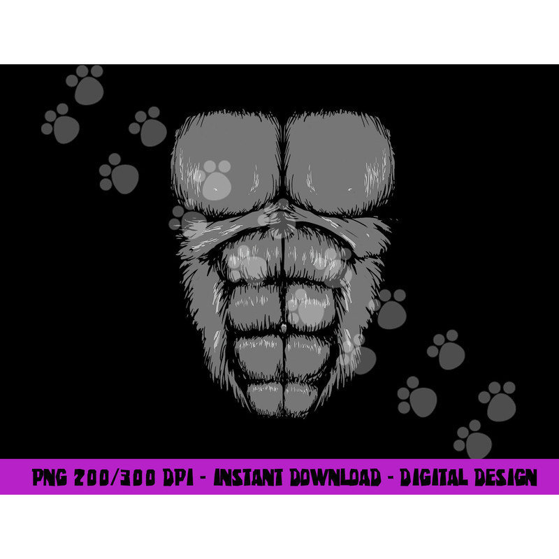 Gorilla Chest Muscles Abs Costume Halloween Easy Gift png,sublimation copy.jpg