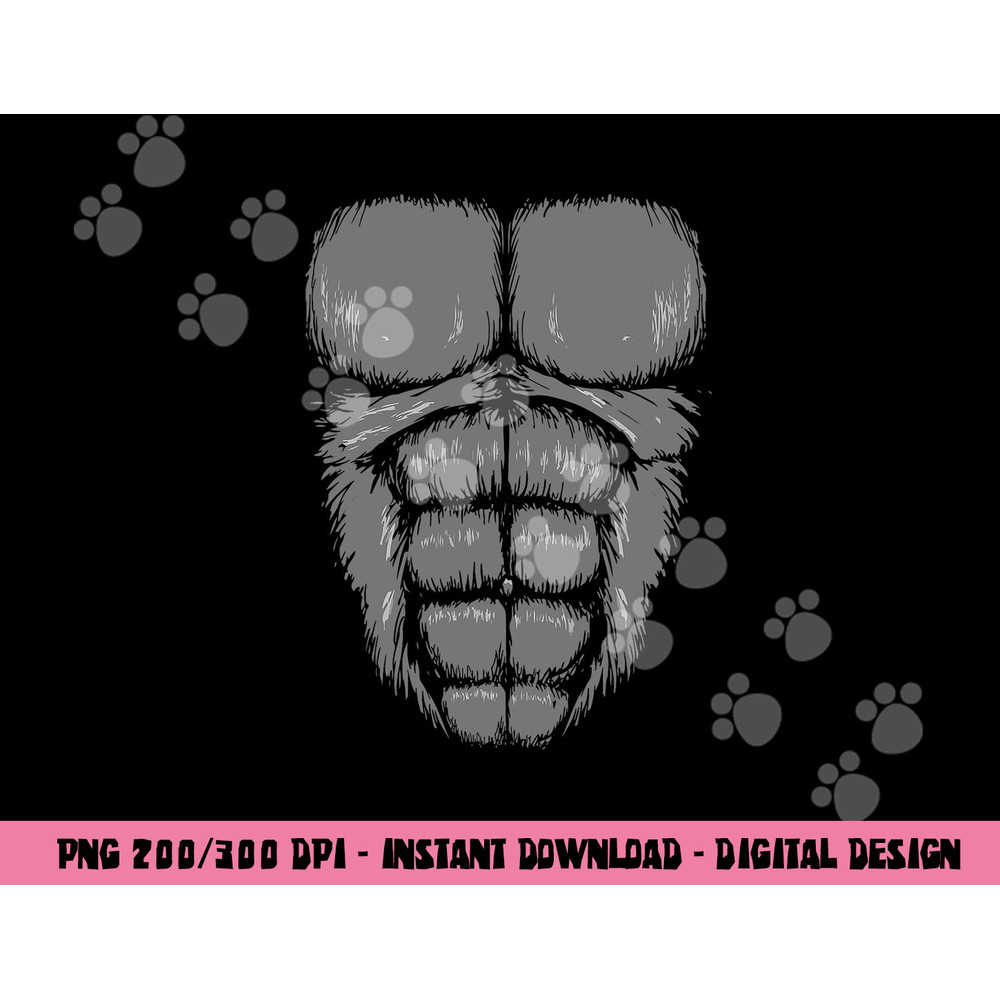 Gorilla Chest Muscles Abs Costume Halloween Easy Gift png,sublimation copy.jpg
