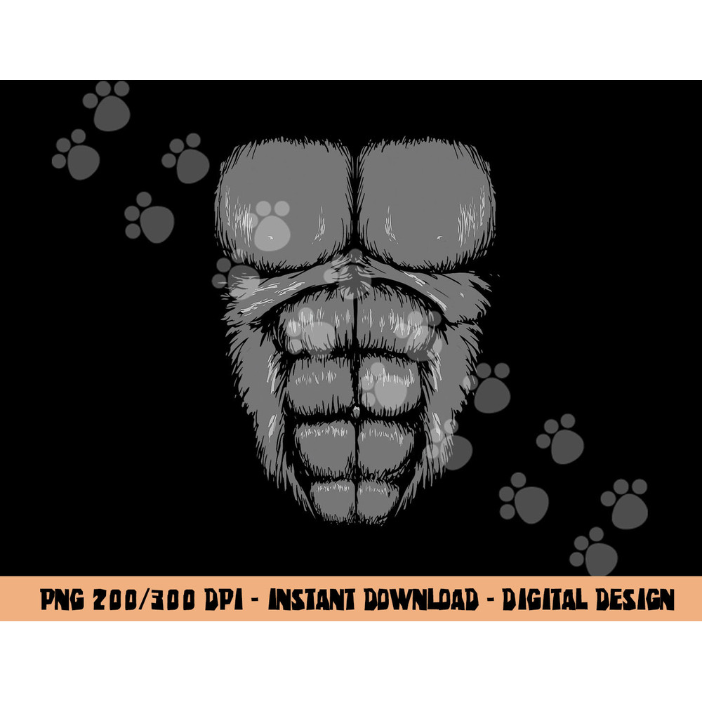 Gorilla Chest Muscles Abs Costume Halloween Easy Gift  png,sublimation copy.jpg