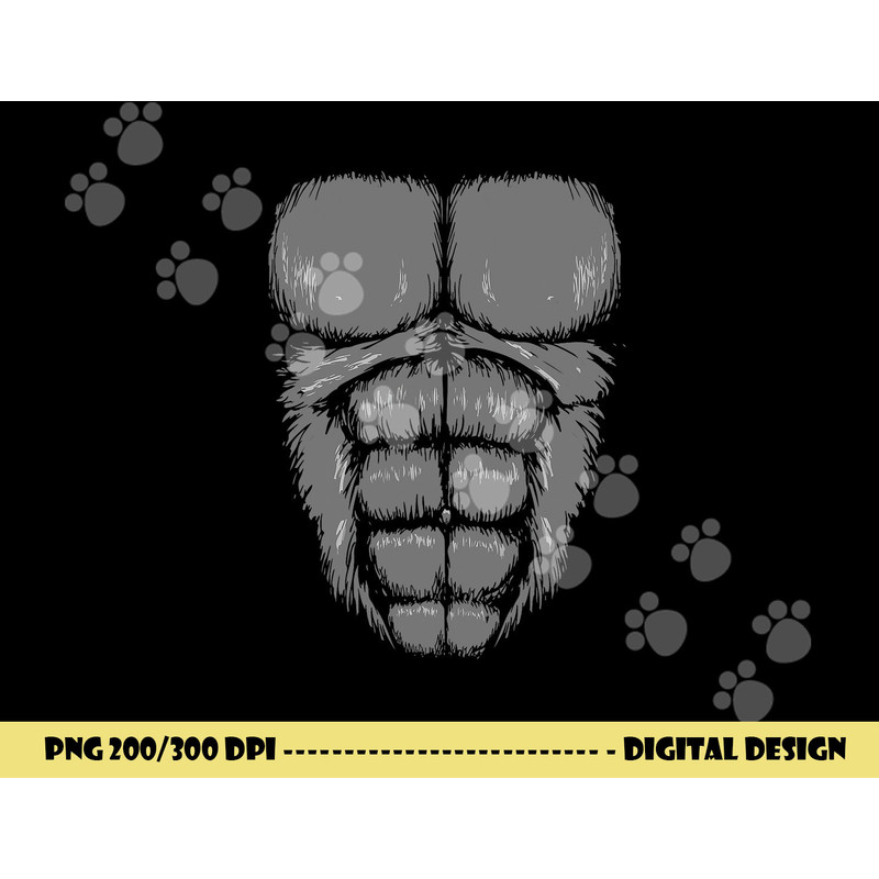 Gorilla Chest Muscles Abs Costume Halloween Easy Gift png,sublimation copy.jpg
