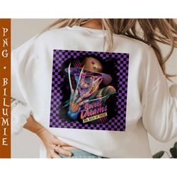 sweet dreams freddy krueger png file, nightmare on elm street png, horror character png, horror movie png, sublimation p
