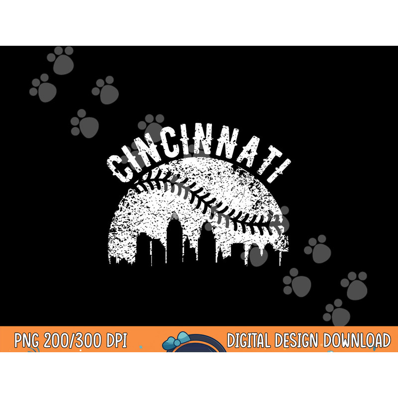 Cincinnati Vintage Baseball Tee Distressed Gameday Retro png, sublimation copy.jpg