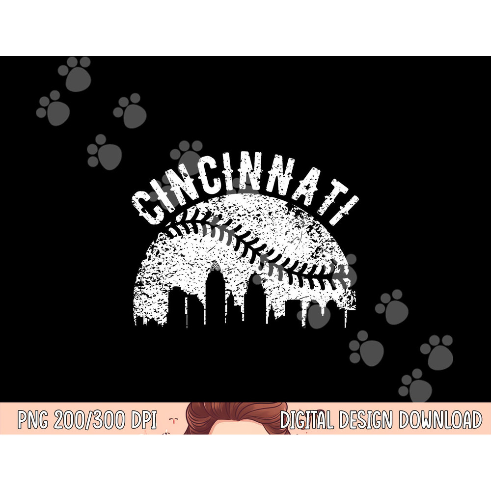 Cincinnati Vintage Baseball Tee Distressed Gameday Retro png, sublimation copy.jpg