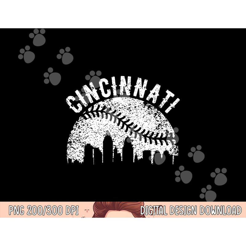 Cincinnati Vintage Baseball Tee Distressed Gameday Retro png, sublimation copy.jpg