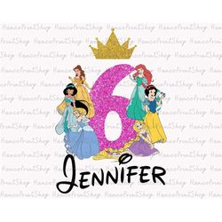My 6th Birthday Png, Birthday Princess Png, Happy Birthday Png, Birthday Shirt Png, Sublimation Design, Gift for Kids, B