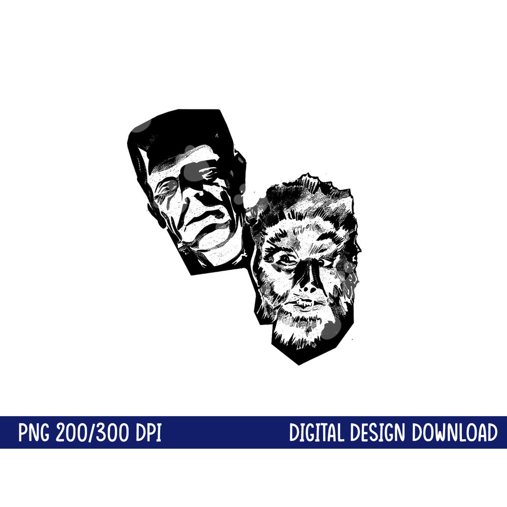 Classic Halloween Monster Poster Horror Movie Werewolf png,sublimation copy.jpg