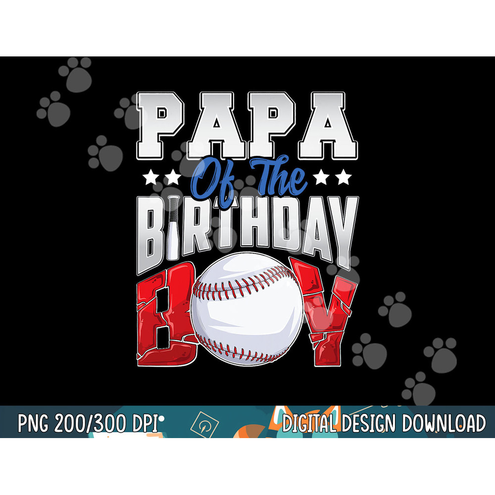 Papa Baseball birthday Boy Family Baller b-day Party png, sublimation.jpg