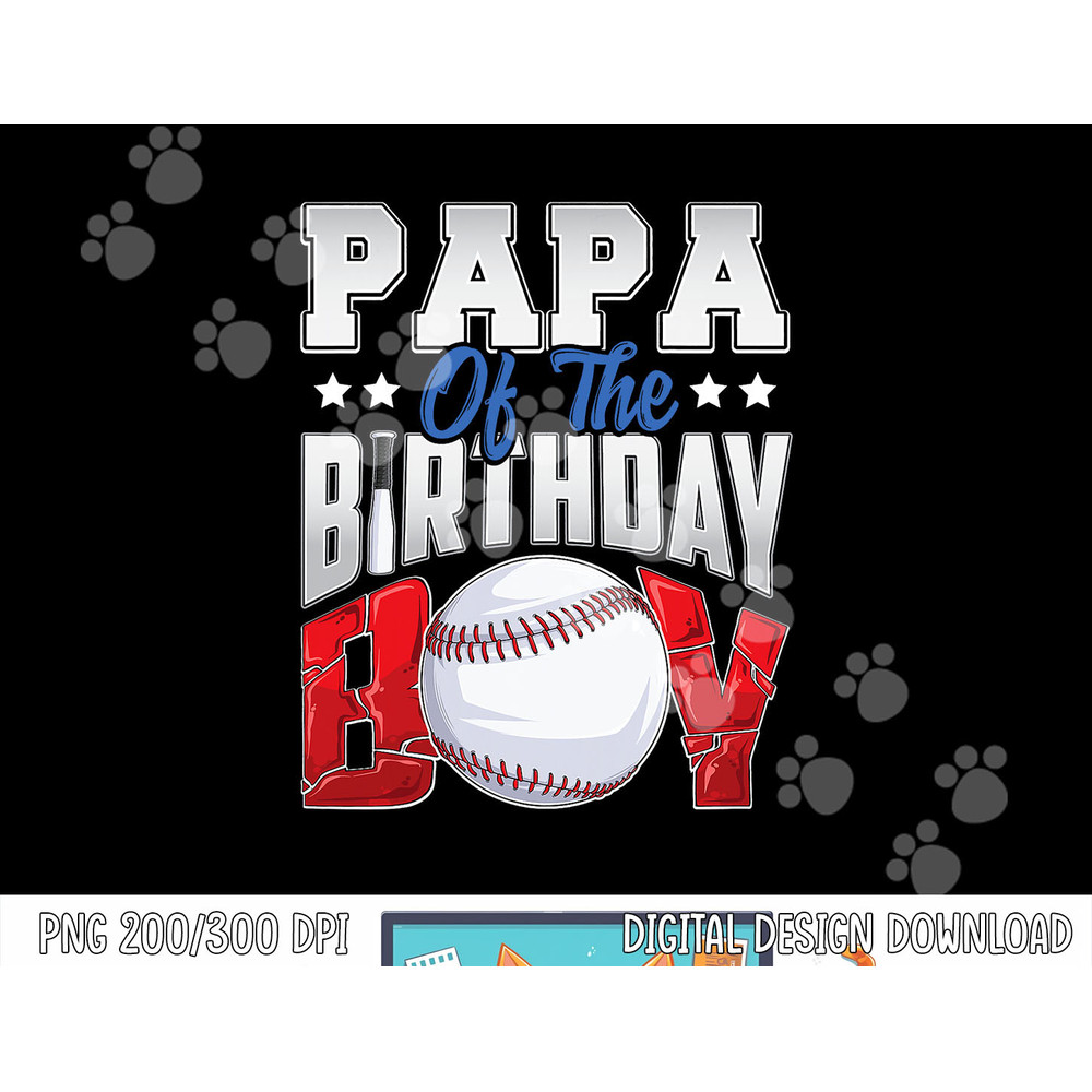 Papa Baseball birthday Boy Family Baller b-day Party png, sublimation.jpg