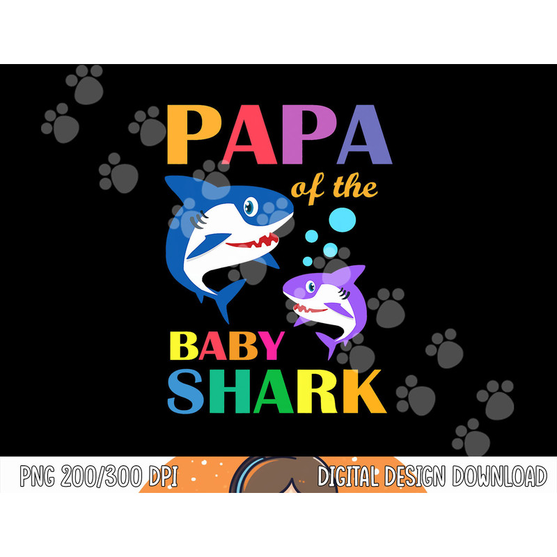 Papa Of The Baby Birthday Shark Papa Shark Christmas Day png,sublimation copy.jpg