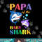 Papa Of The Baby Birthday Shark Papa Shark Christmas Day  png, sublimation.jpg