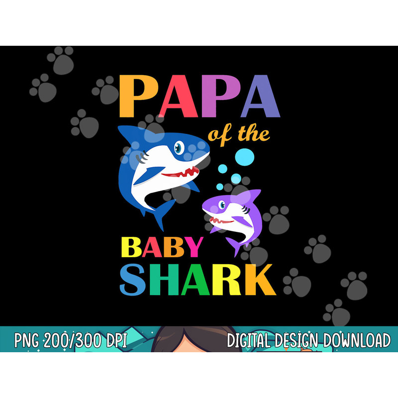 Papa Of The Baby Birthday Shark Papa Shark Christmas Day  png, sublimation.jpg