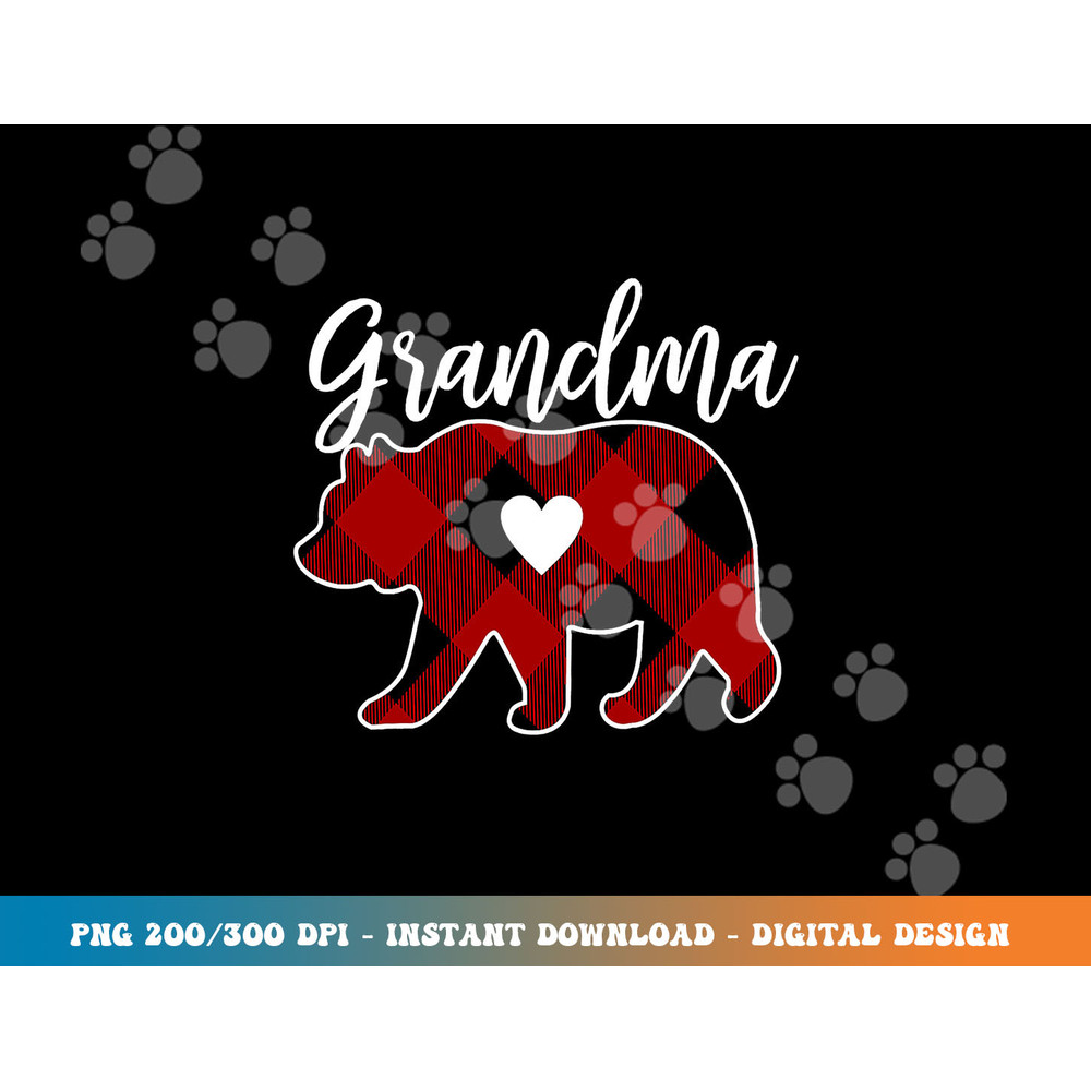 Grandma Bear Christmas Buffalo Plaid Red White & Black png, sublimation copy.jpg
