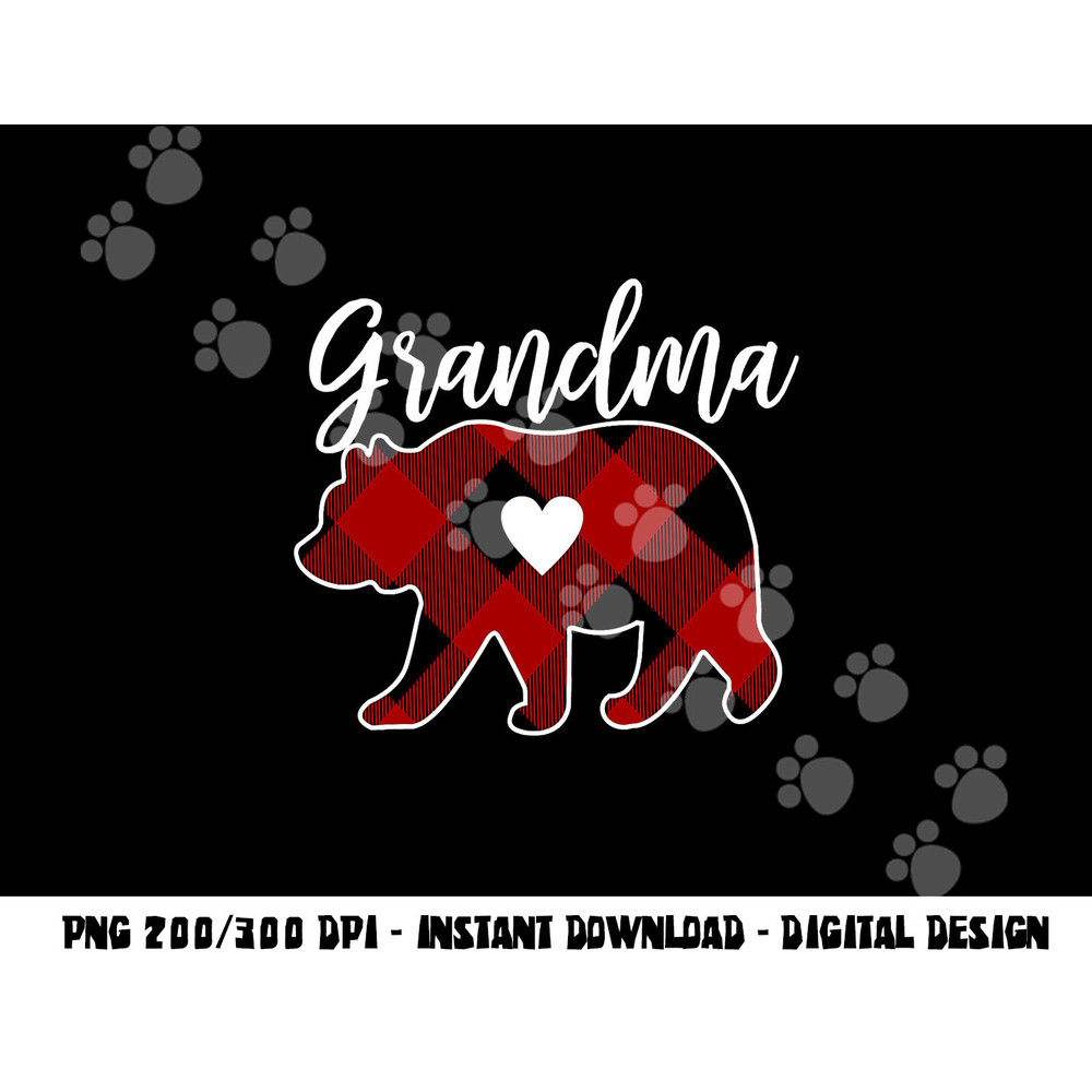 Grandma Bear Christmas Buffalo Plaid Red White & Black png, sublimation copy.jpg