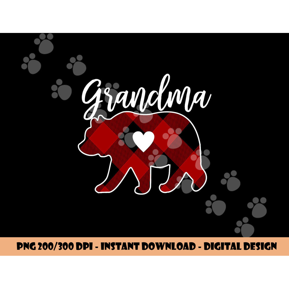 Grandma Bear Christmas Buffalo Plaid Red White & Black png, sublimation copy.jpg