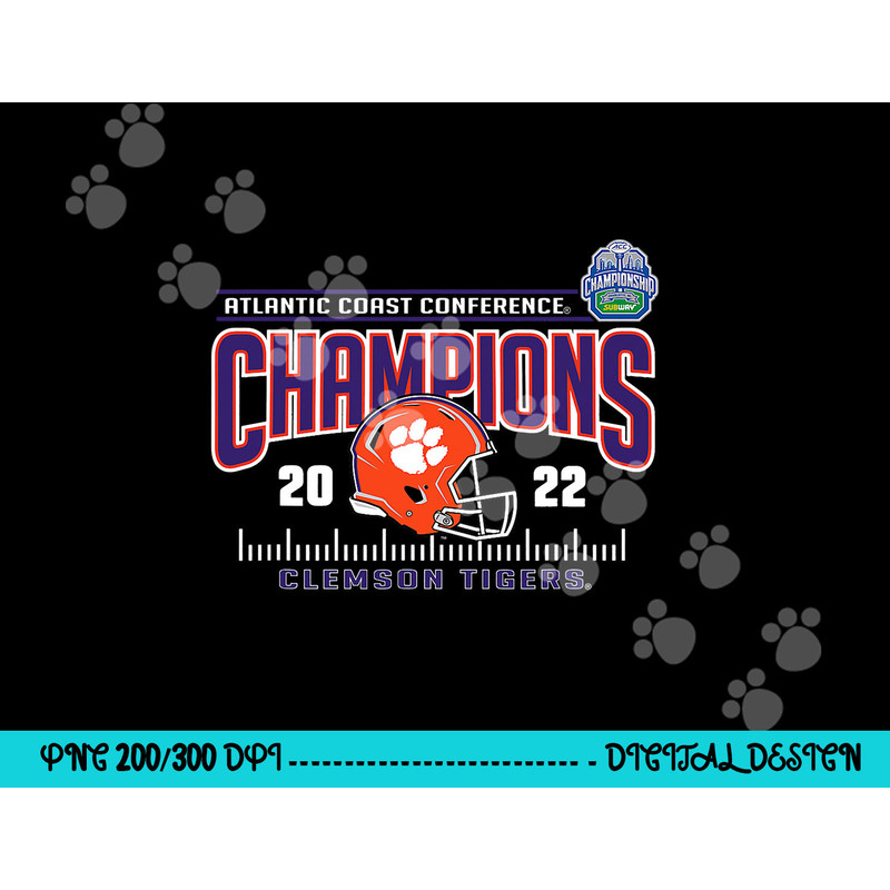 Clemson Tigers ACC Champs 2022 Football Helmet Orange png, sublimation copy.jpg