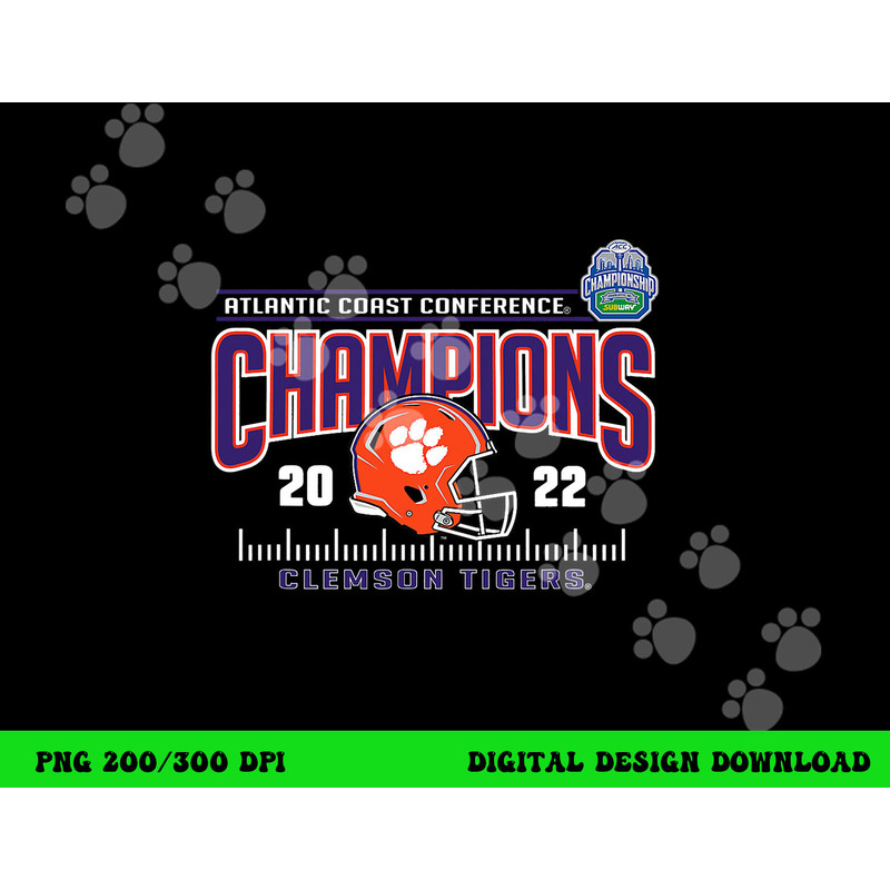 Clemson Tigers ACC Champs 2022 Football Helmet Orange png, sublimation copy.jpg