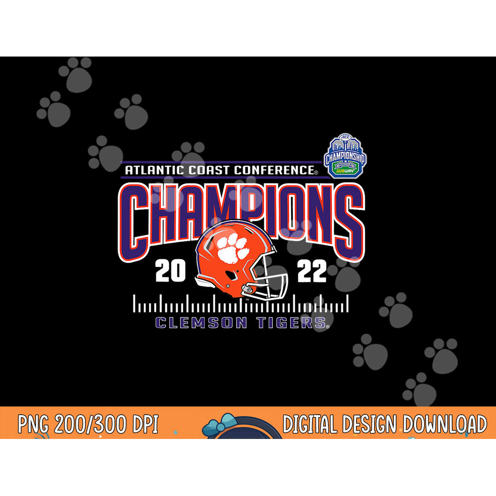 Clemson Tigers ACC Champs 2022 Football Helmet Orange png, sublimation copy.jpg