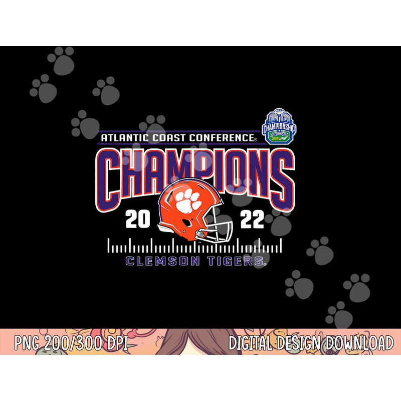 Clemson Tigers ACC Champs 2022 Football Helmet Orange png, sublimation copy.jpg