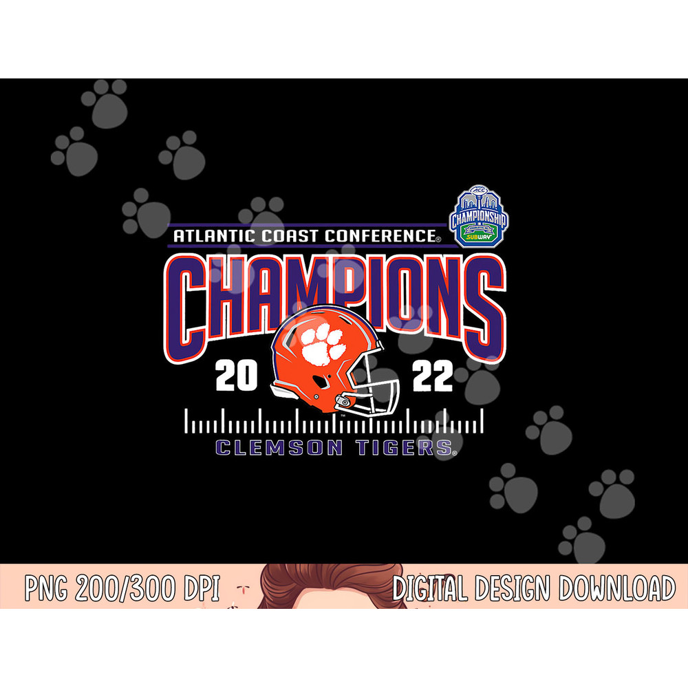Clemson Tigers ACC Champs 2022 Football Helmet Orange png, sublimation copy.jpg