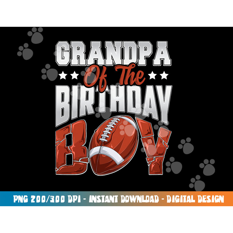 Grandpa Football birthday Boy Family Baller b-day Party png, sublimation copy.jpg
