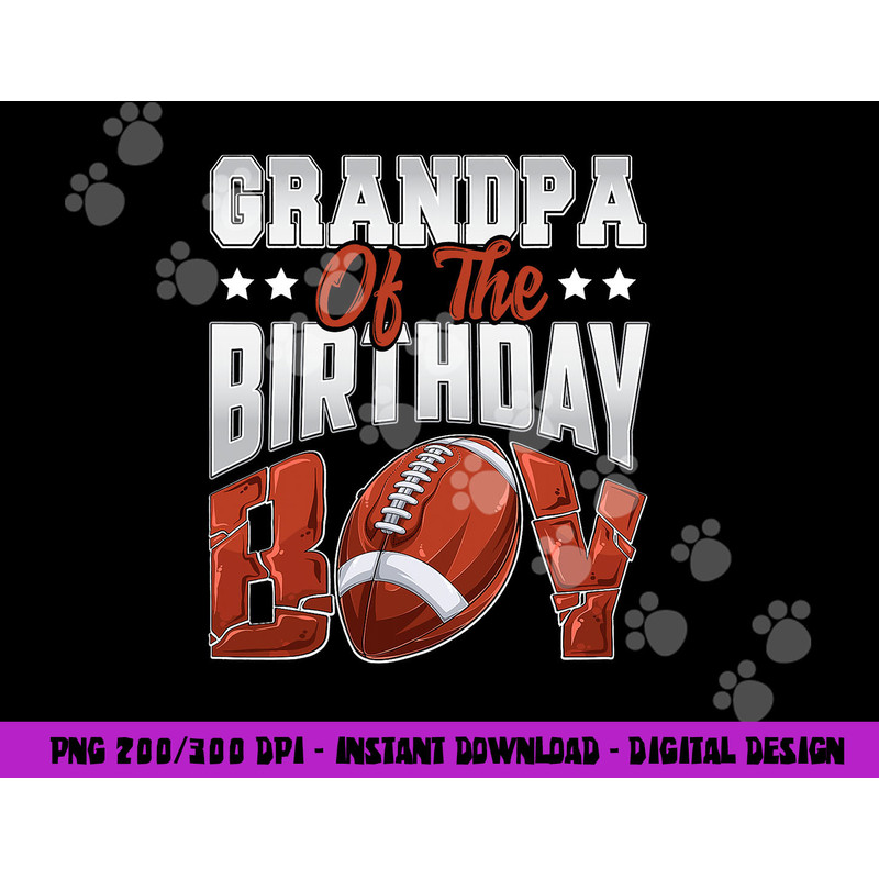 Grandpa Football birthday Boy Family Baller b-day Party png, sublimation copy.jpg