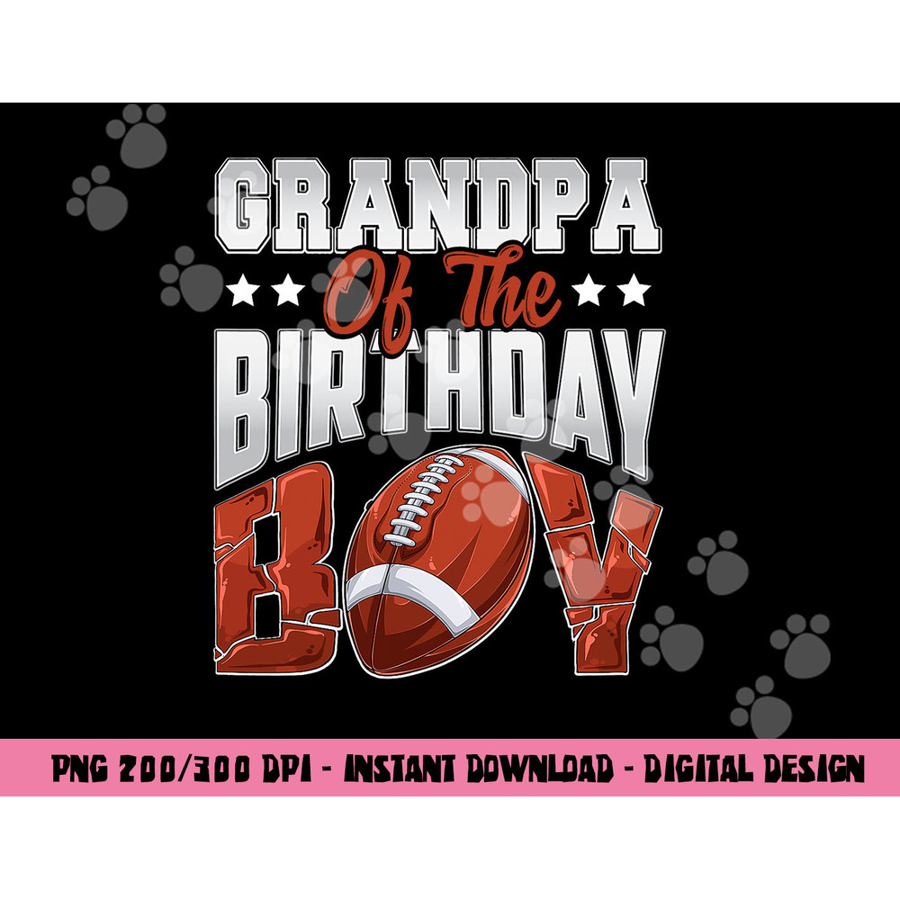 Grandpa Football birthday Boy Family Baller b-day Party png, sublimation copy.jpg