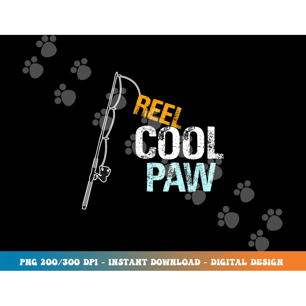 Grandpa Gift from Granddaughter Grandson Reel Cool Paw png, sublimation copy.jpg