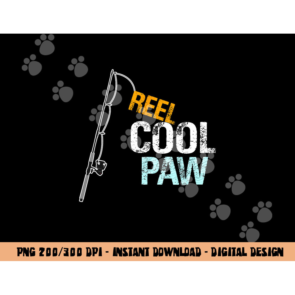 Grandpa Gift from Granddaughter Grandson Reel Cool Paw png, sublimation copy.jpg