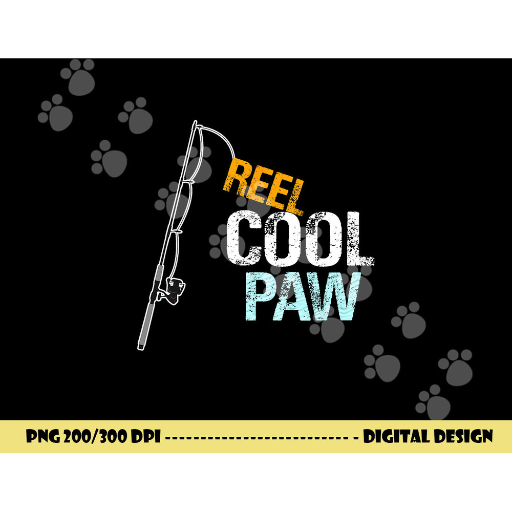 Grandpa Gift from Granddaughter Grandson Reel Cool Paw png, sublimation copy.jpg